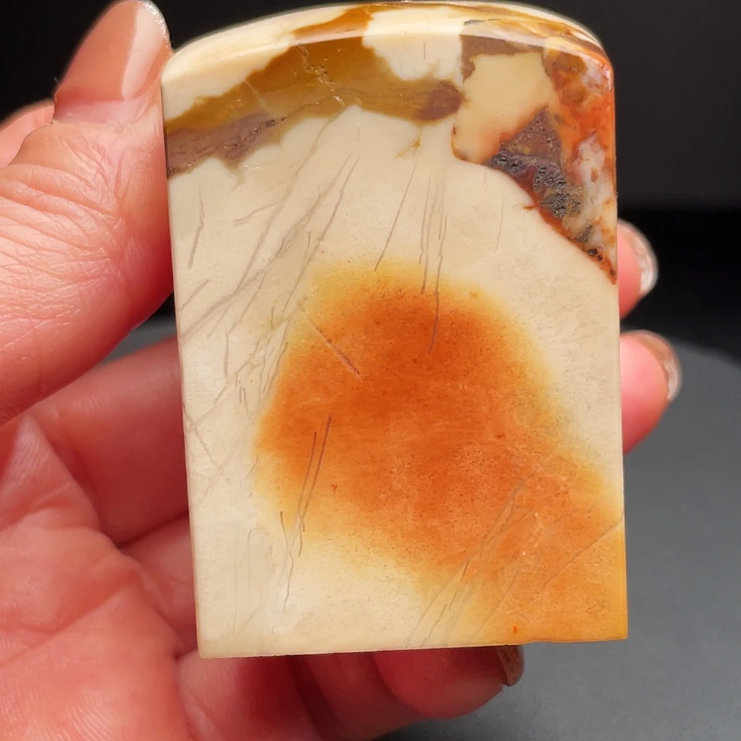 超***冻田黄石昌化石手把件印章