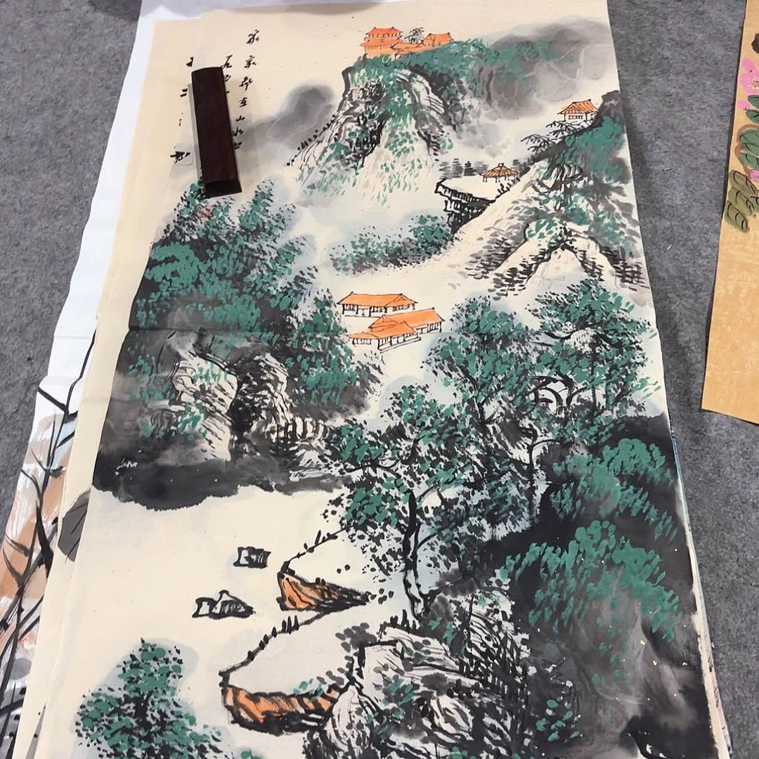 国画国画作品画心一张