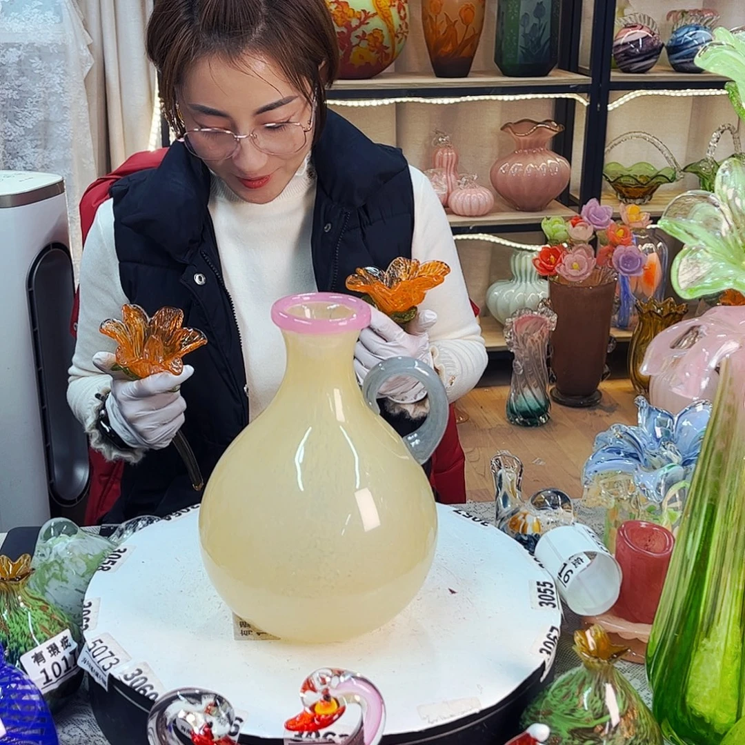 奶油黄瓶福利家悦琉璃工艺品