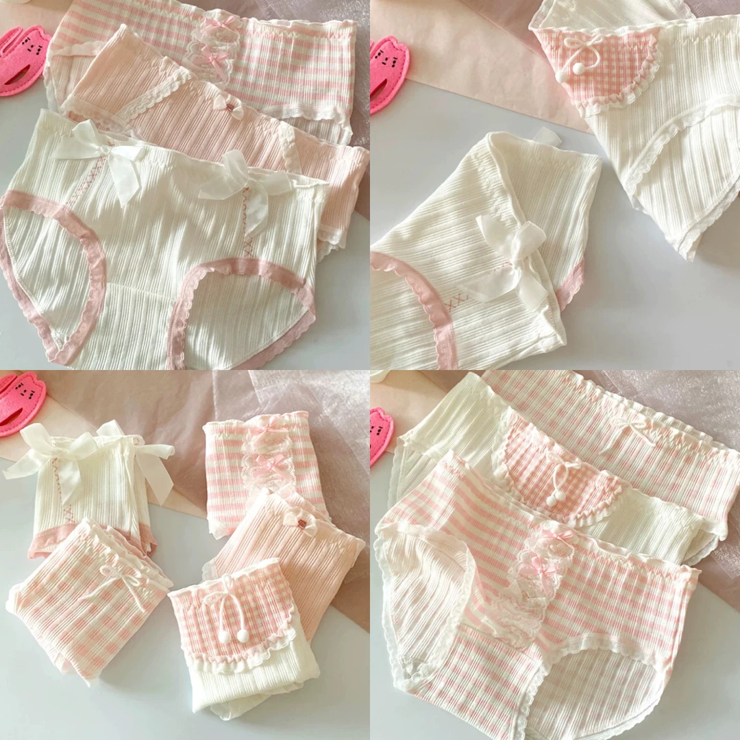 【内裤对对碰】7A抗菌少女内裤中腰纯棉裆部三角裤透气可爱系列纯欲