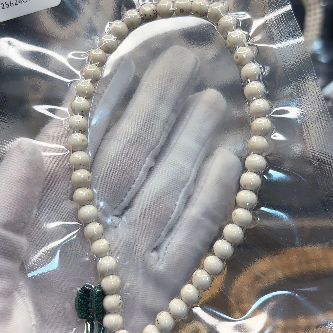 星月菩提吊坠头货头条骨瓷白6*6月三分之二干净留白小细星