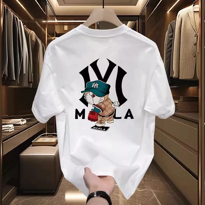 2025年夏季重磅纯棉新款短袖T恤青年男女款ins潮牌街头宽松上衣