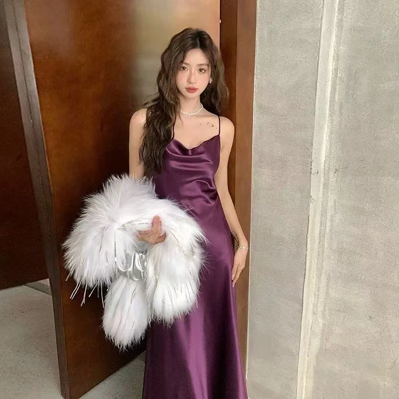 【3510】影#时尚百搭修身吊带裙