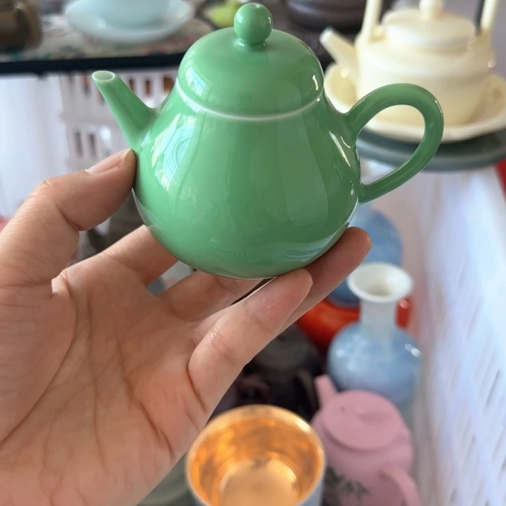 微瑕陶瓷茶具茶杯花插