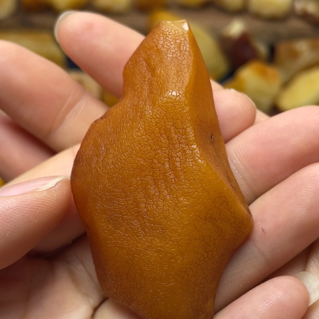 定制琥珀未镶嵌蜜蜡订制原石手把吊坠