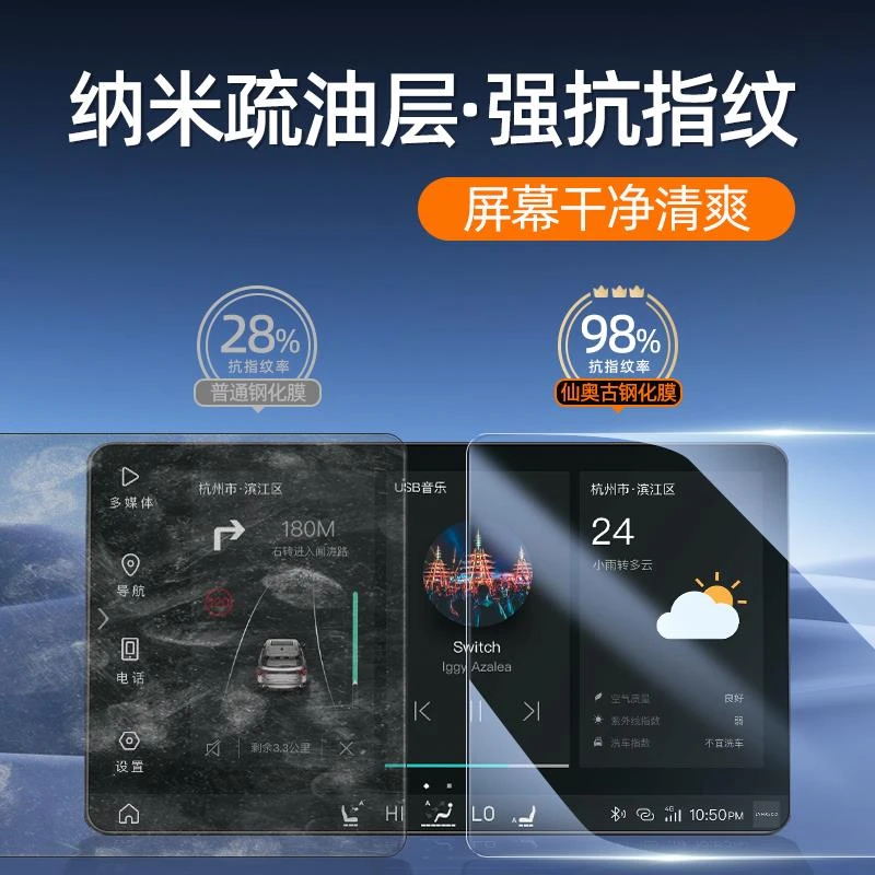 25款哈弗枭龙MAX中控导航屏幕钢化膜保护贴膜汽车内饰改装用品屏