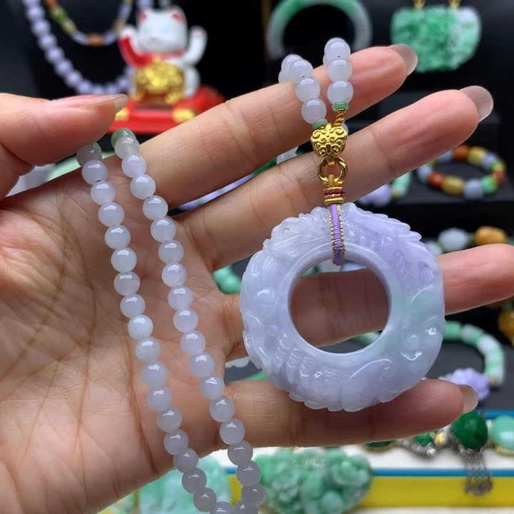 颈饰未镶嵌翡翠翡翠龙扣