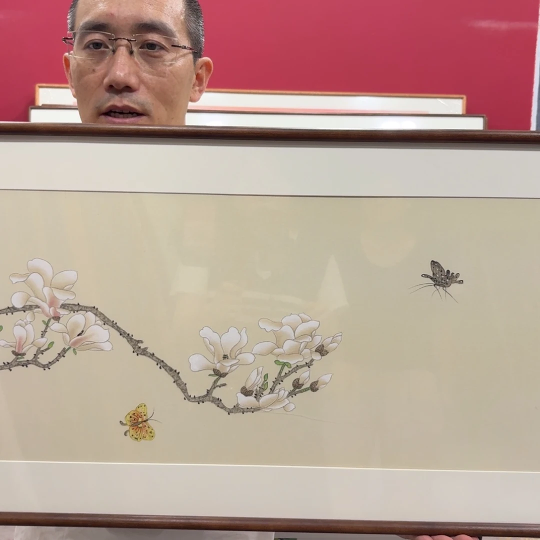 国画带框绘画160/45尺寸