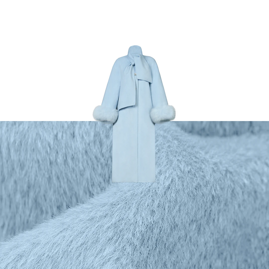 【北海道云霁】羊毛双面呢时尚秋冬双面羊绒设计师款式