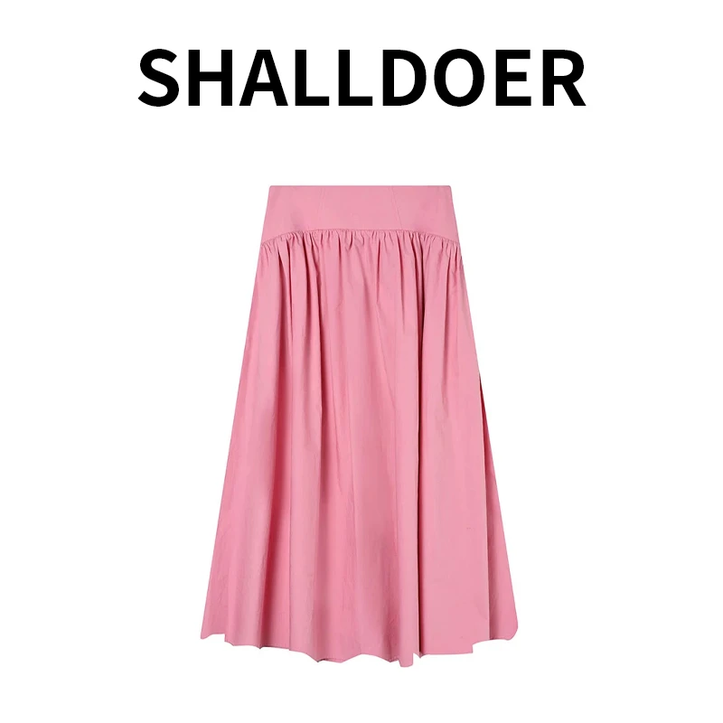 2025年夏季新款韩版设计感时尚宽边腰头长款女式半身裙高级感潮流