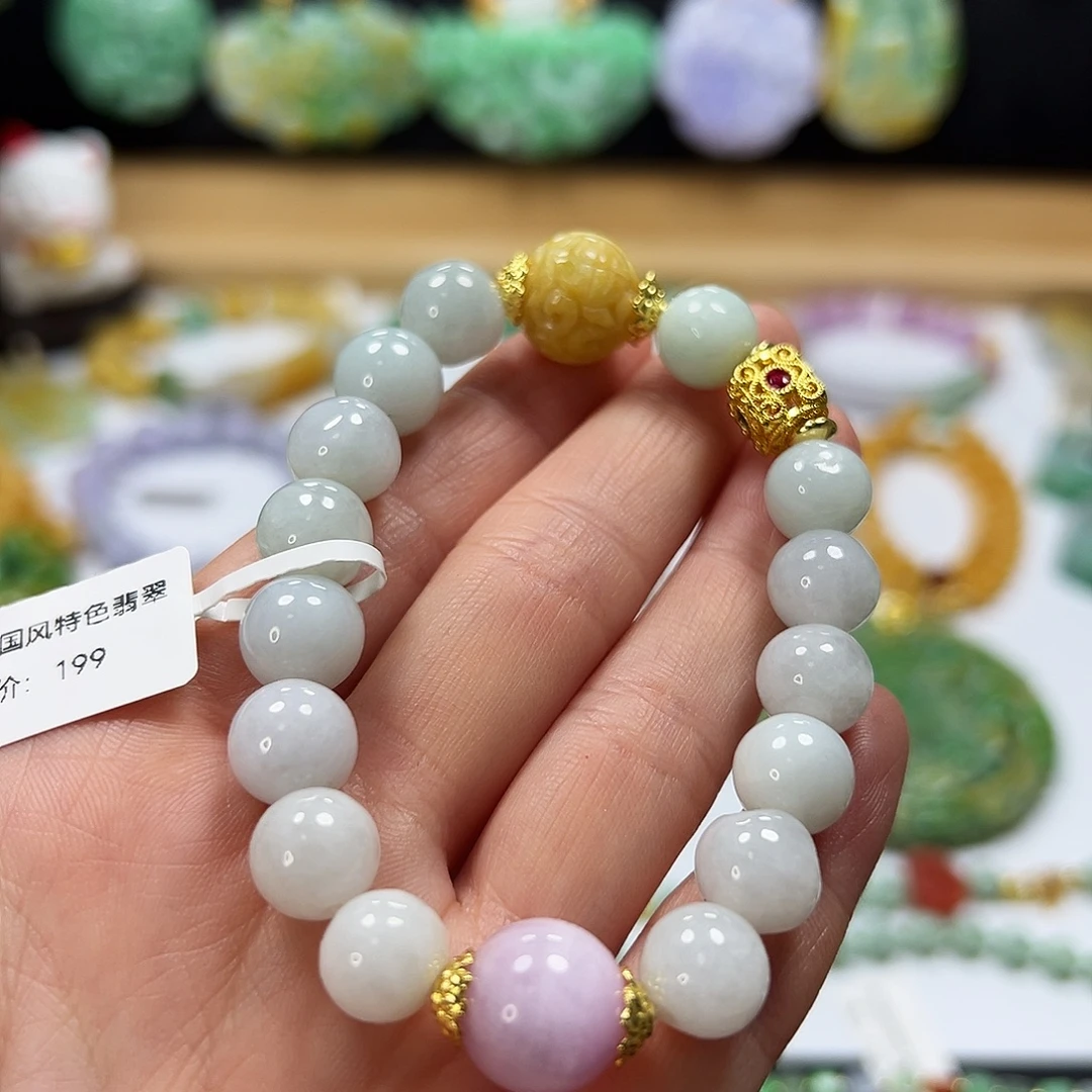 翡翠未镶嵌颈饰手串