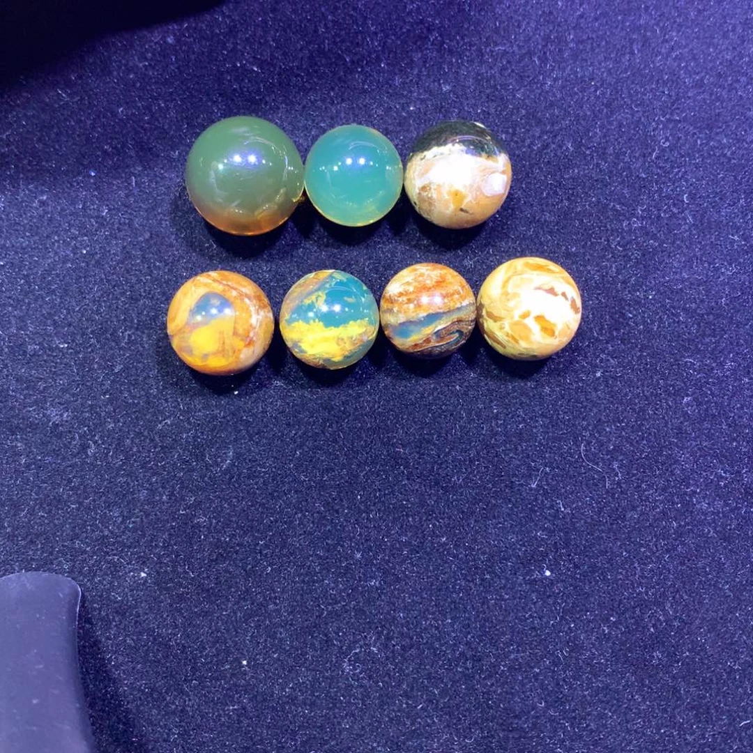 琥珀裸石未镶嵌多珀单珠，不退不换