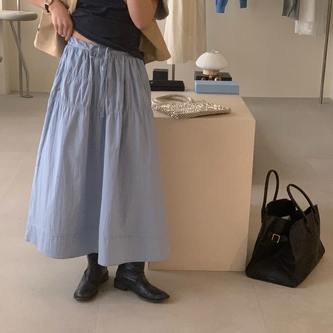 FUJIA STYLE新款韩版气质休闲氛围感简约半身裙Q1898