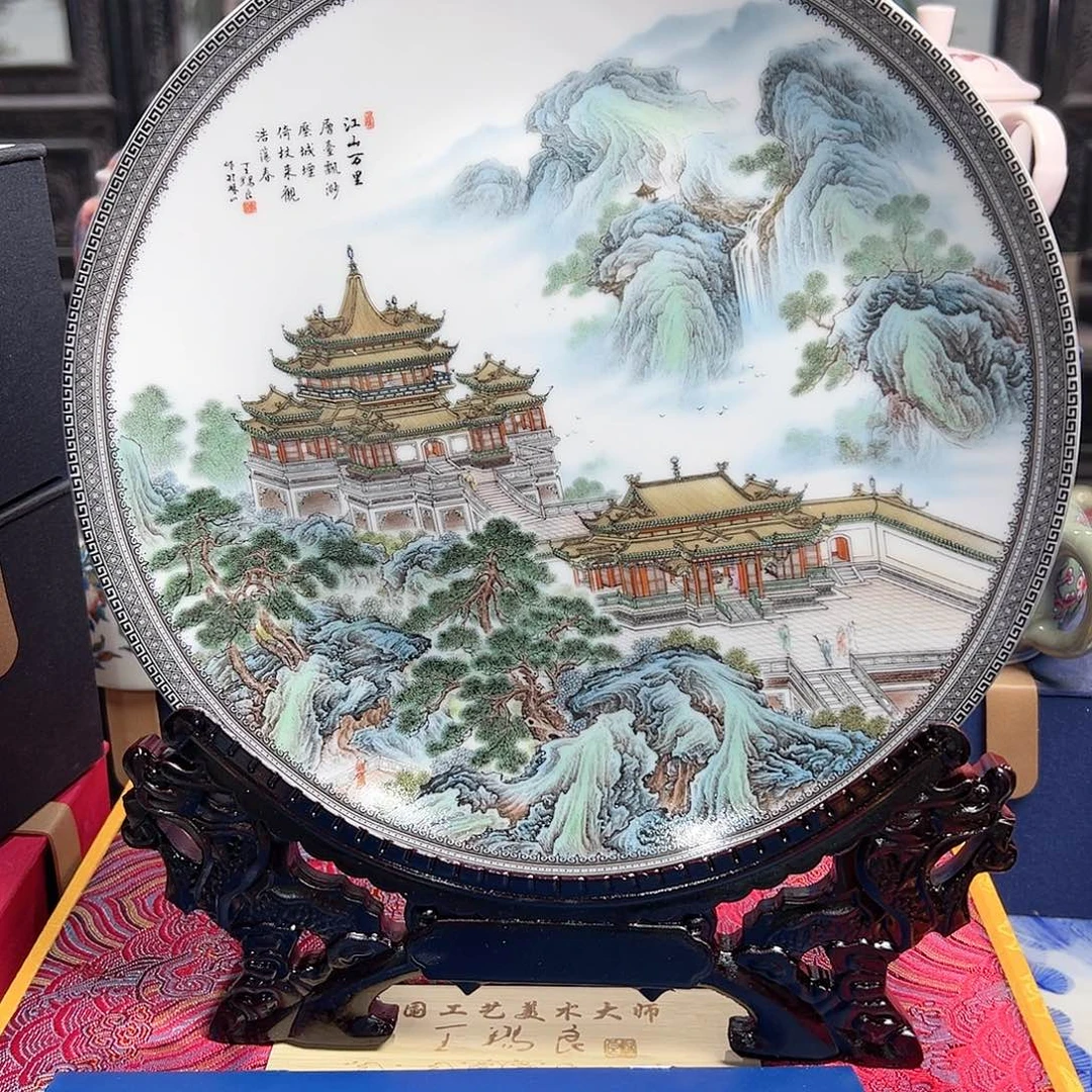 陶摆件景德镇陶瓷赏盘