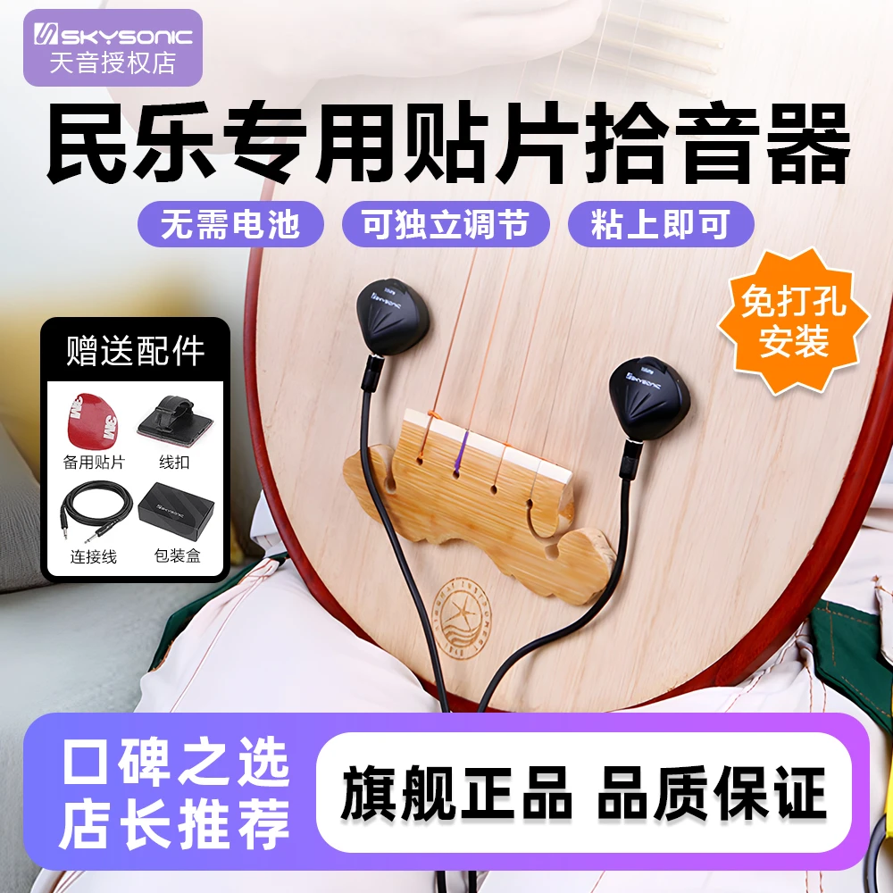 天音琵琶拾音器中阮月琴马头琴舞台演出专用民族乐器专业扩音器