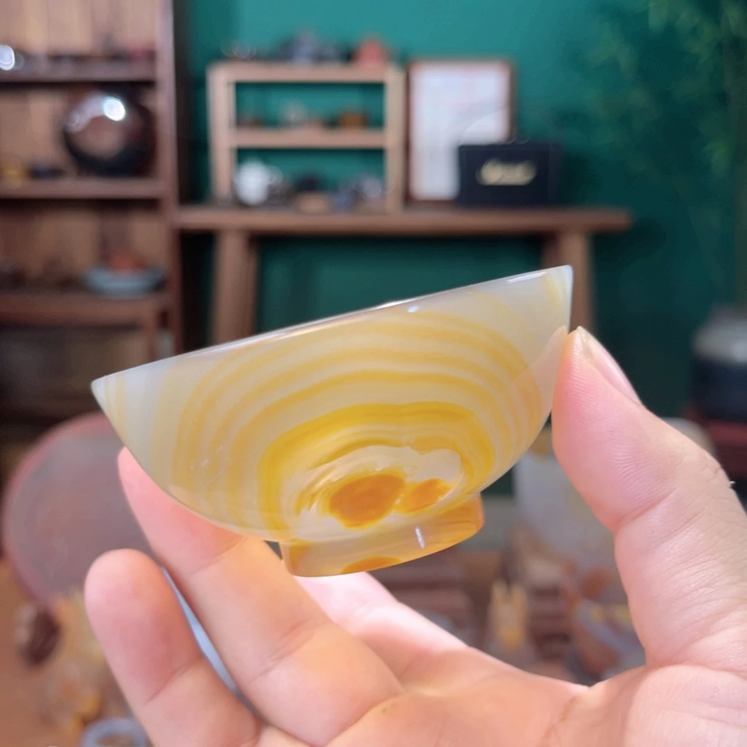 朗***珂玛瑙/玉髓未镶嵌茶器