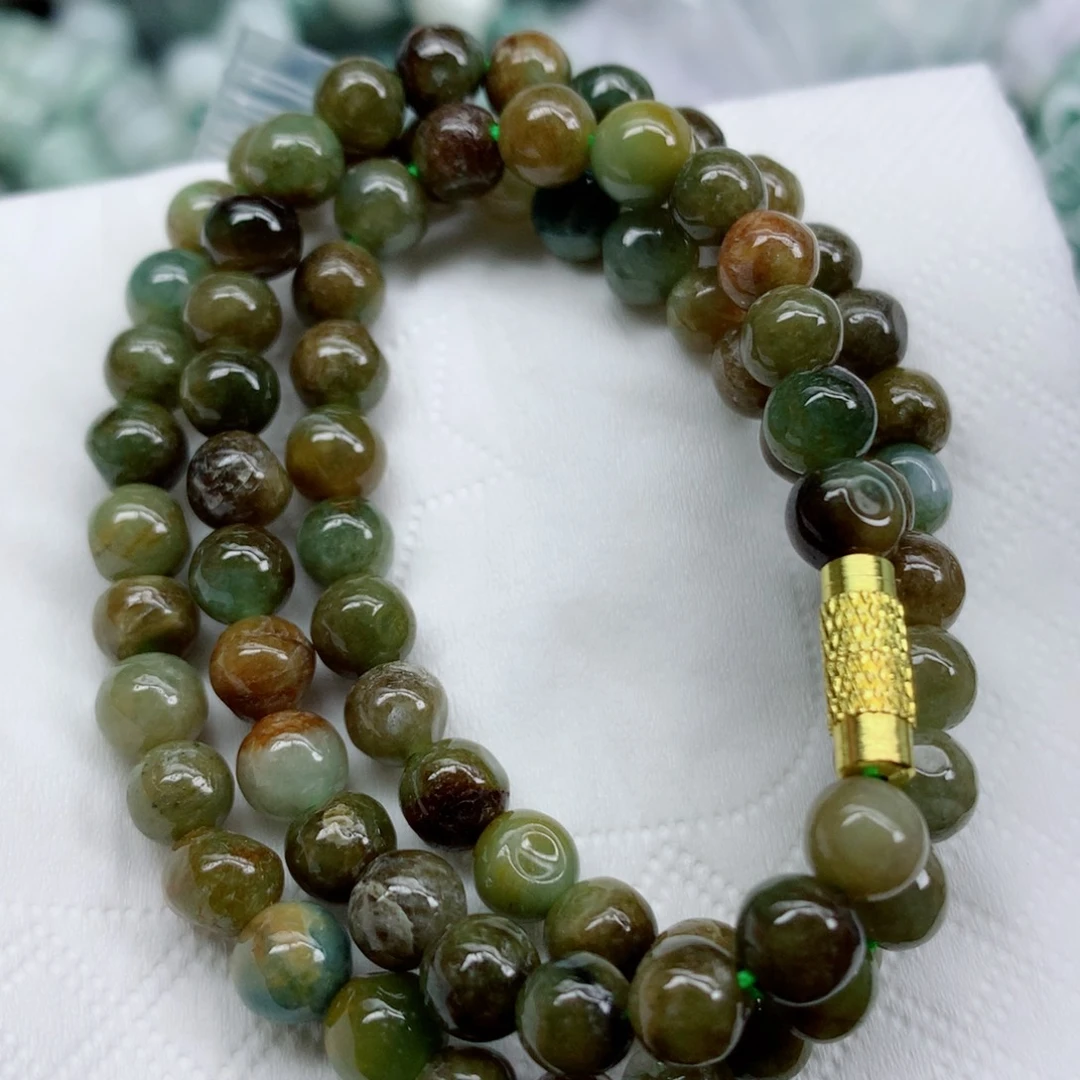 翡翠未镶嵌项链珠子珠