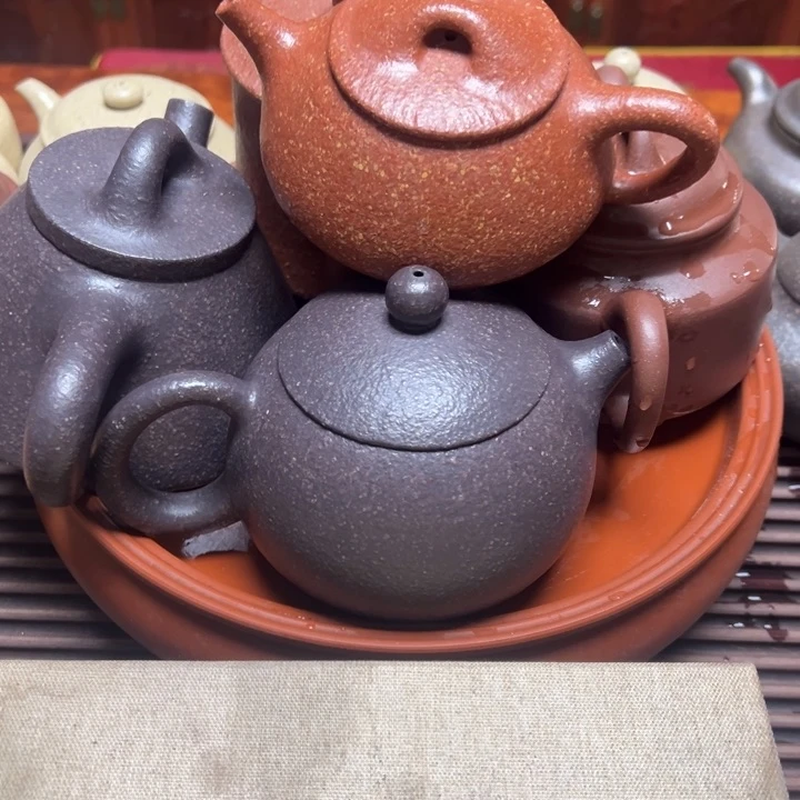 紫砂茶壶一**儿宜兴原矿龙血砂