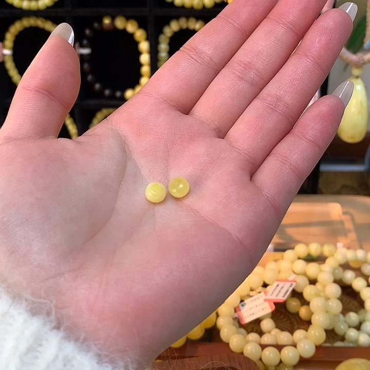 琥珀珠宝奇石未镶嵌蜜蜡老型单珠