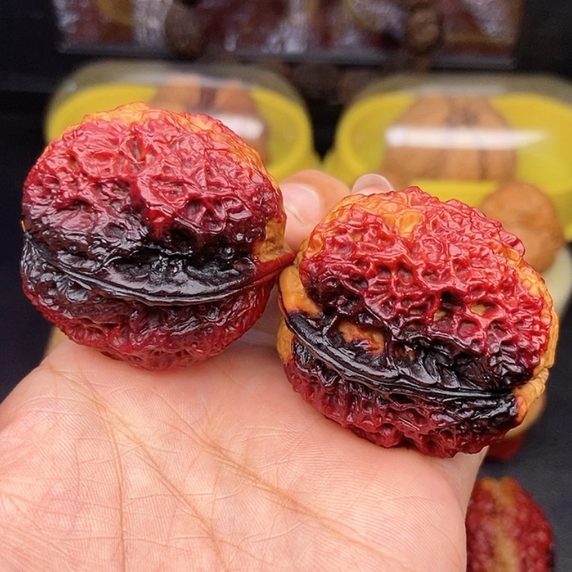 【闪购商品】文玩核桃把件41尺饕餮金蟾58.6克