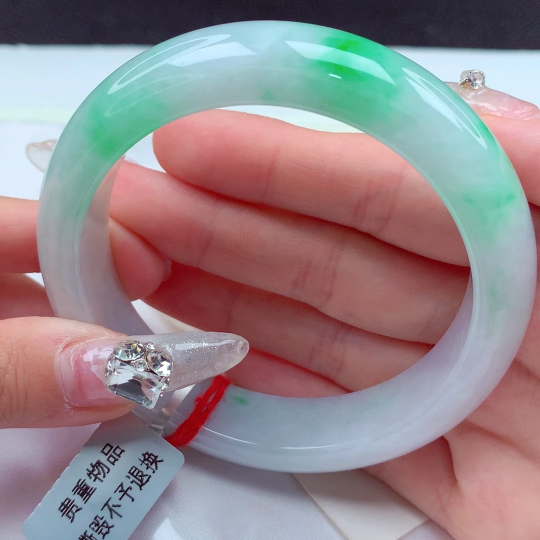 翡翠手镯未镶嵌天然缅甸翡翠A货手镯 96号