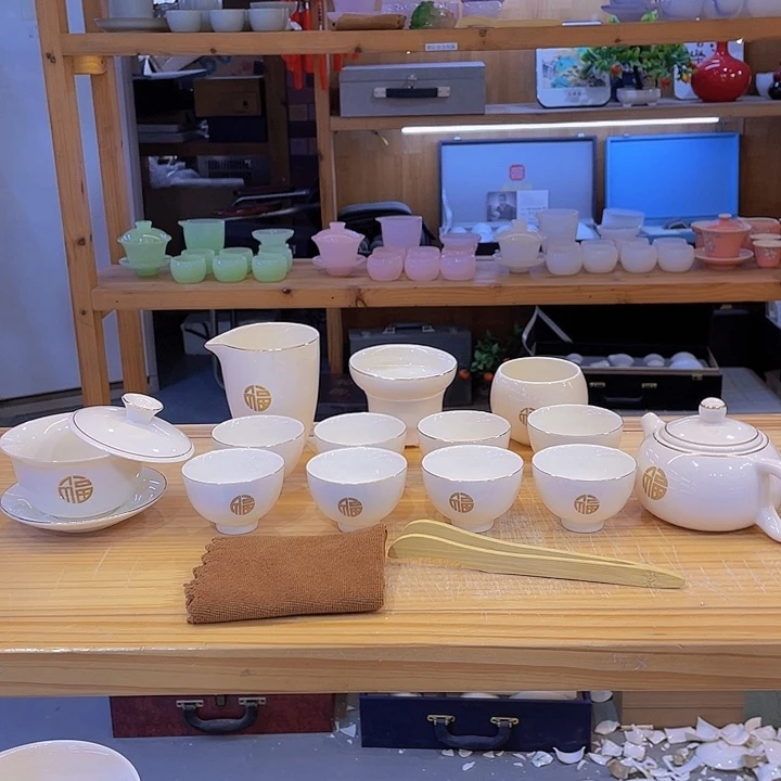 福到家门羊脂玉套装