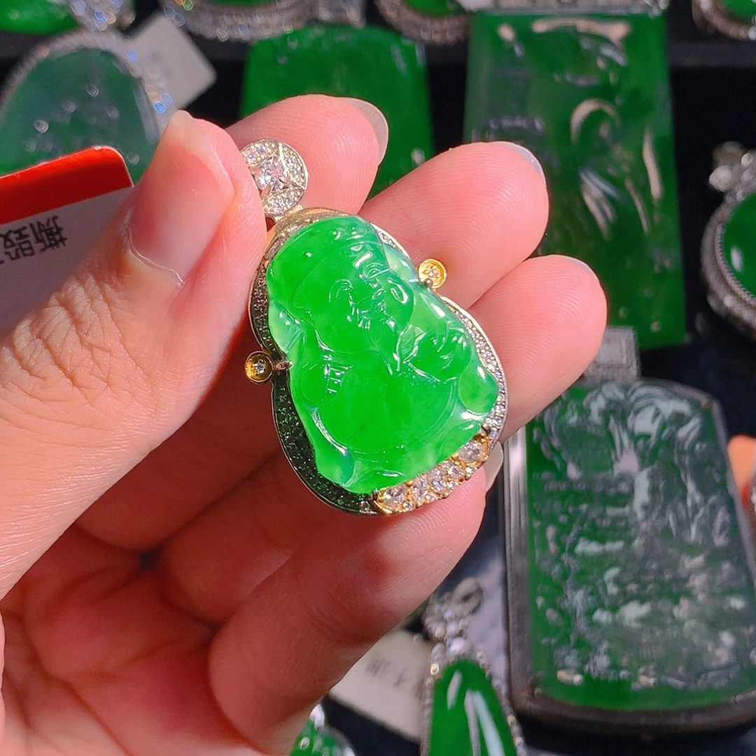 翡翠未镶嵌吊坠(不含链)