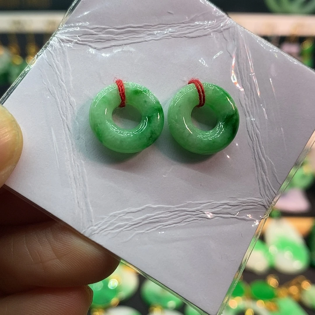 翡翠未镶嵌耳饰耳饰