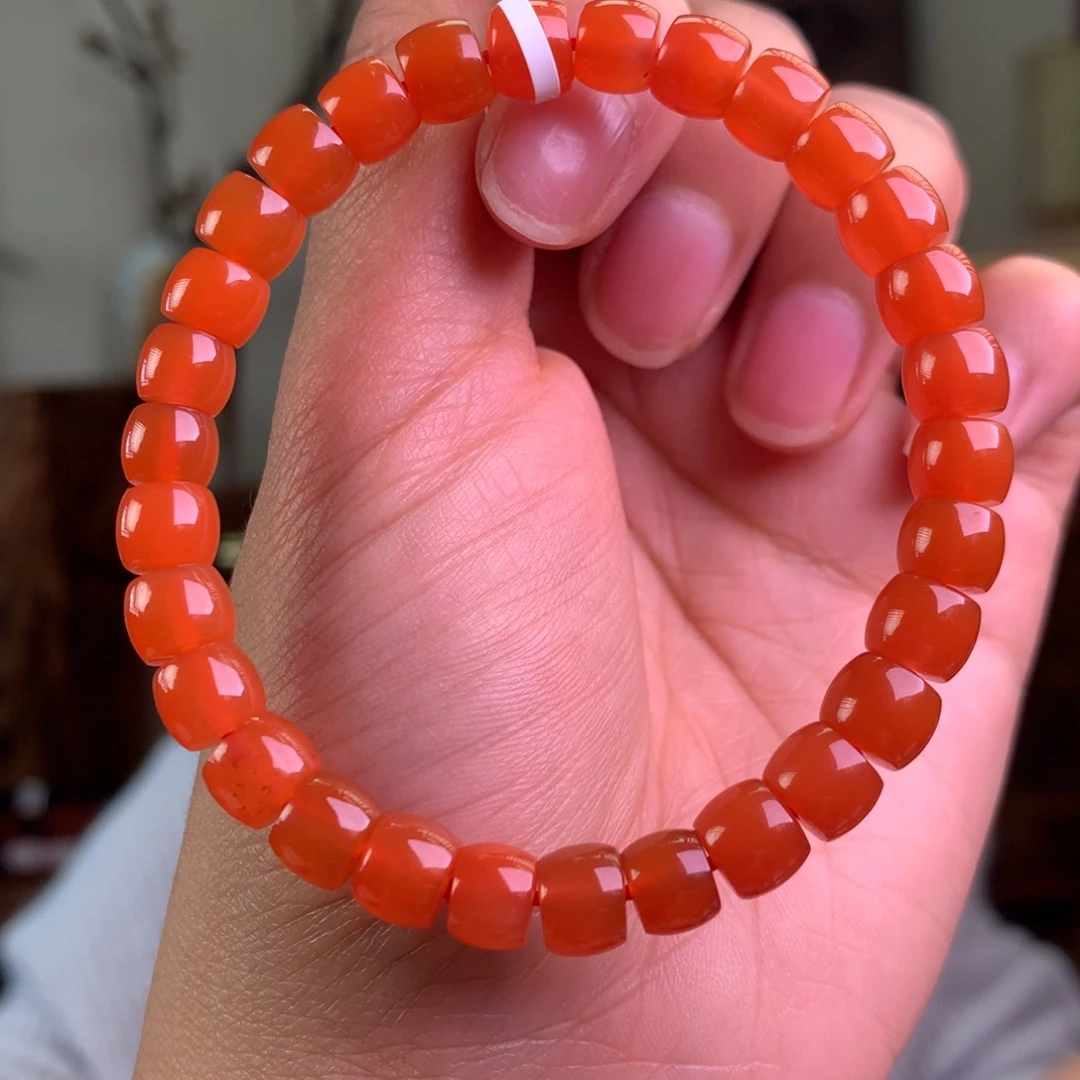 南红玛瑙未镶嵌南红玛瑙樱桃红直切卡7