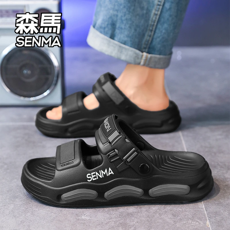 SENMA/森马拖鞋男2025夏季户外厚底防滑青少年两用运动沙滩凉拖鞋