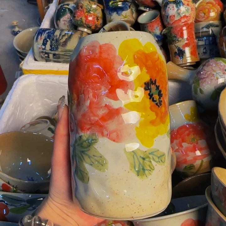 瓷片景德镇陶瓷手工手绘福利