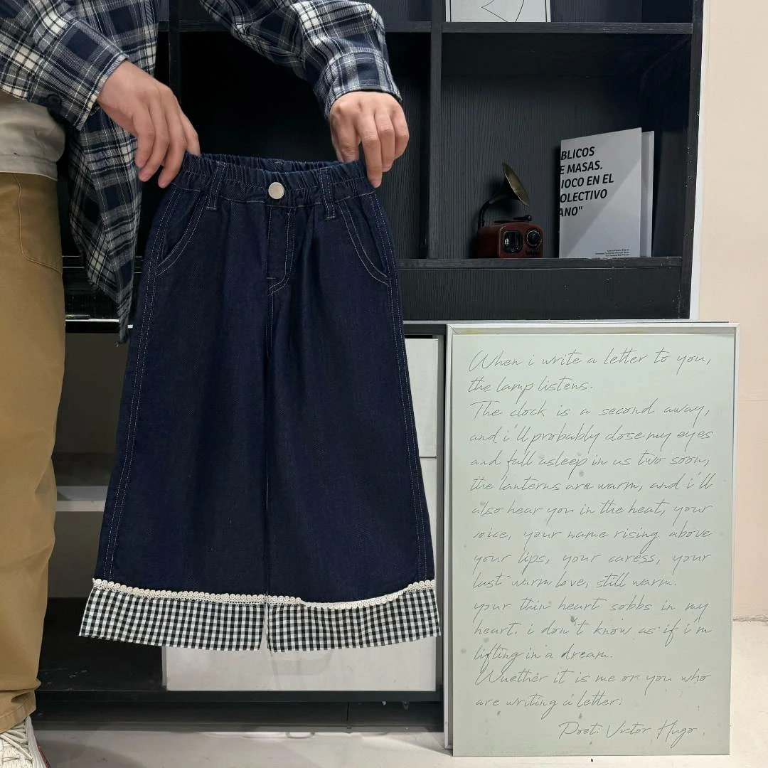 X251031女童2025夏季新款天丝薄款净色不掉色软牛仔