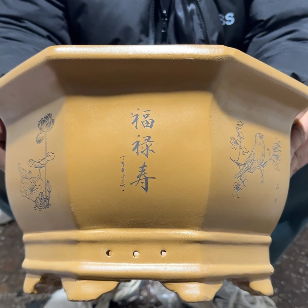 花盆紫砂口径27 25高度15厘米