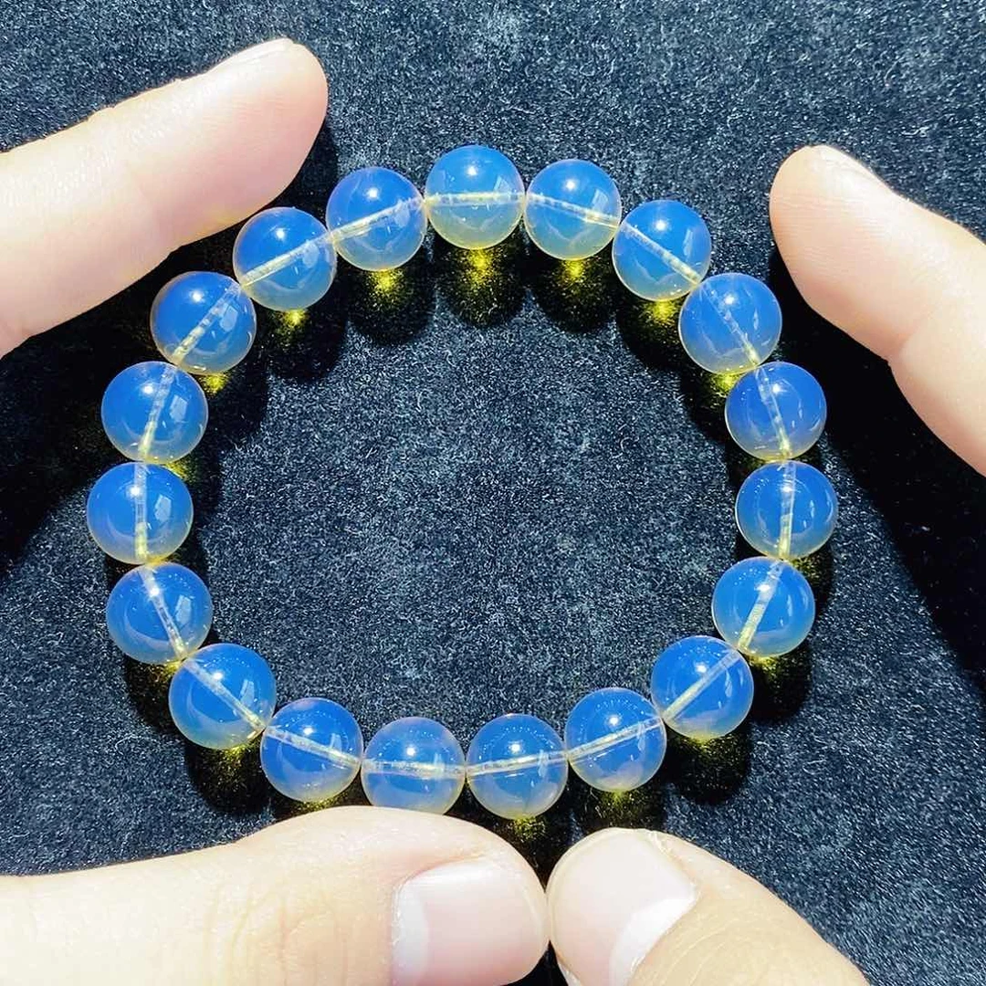 蓝珀未镶嵌珠宝奇石10mm手串