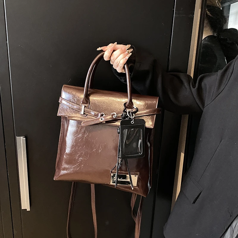 大容量复古校园风双肩包包女2025新款秋冬潮百搭时尚洋气手提背包