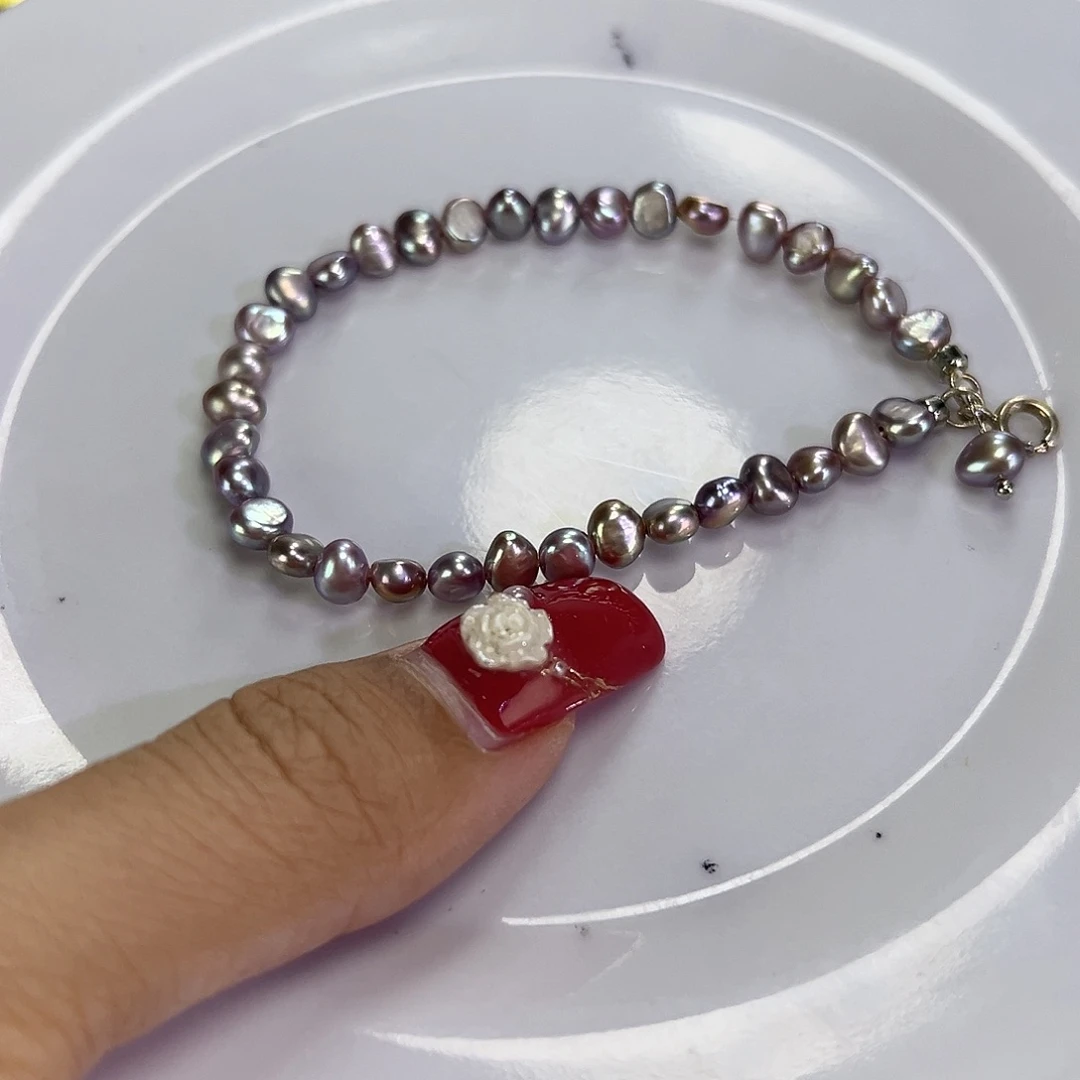 钛钢手绳淡水珍珠