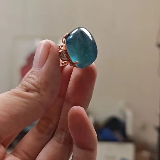 海蓝宝石戒圈未镶嵌南**笙