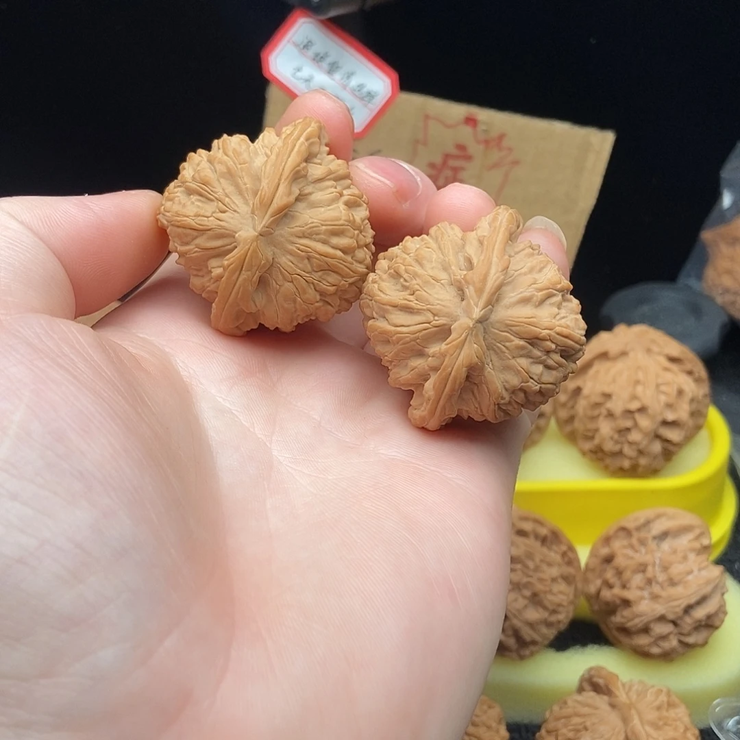 核桃文玩核桃把件白狮子42