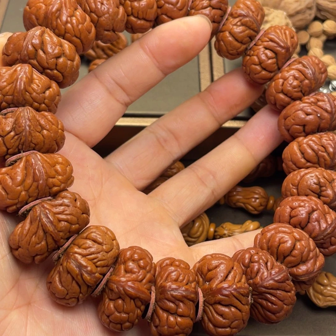 貳***頭手串桃核龙纹桃核42
