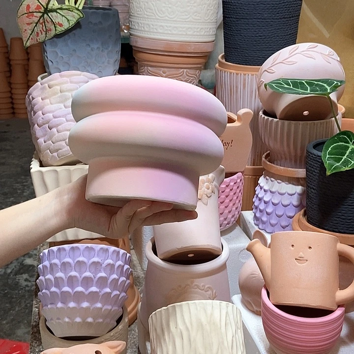 17×12炫彩甜甜圈 粗陶1个