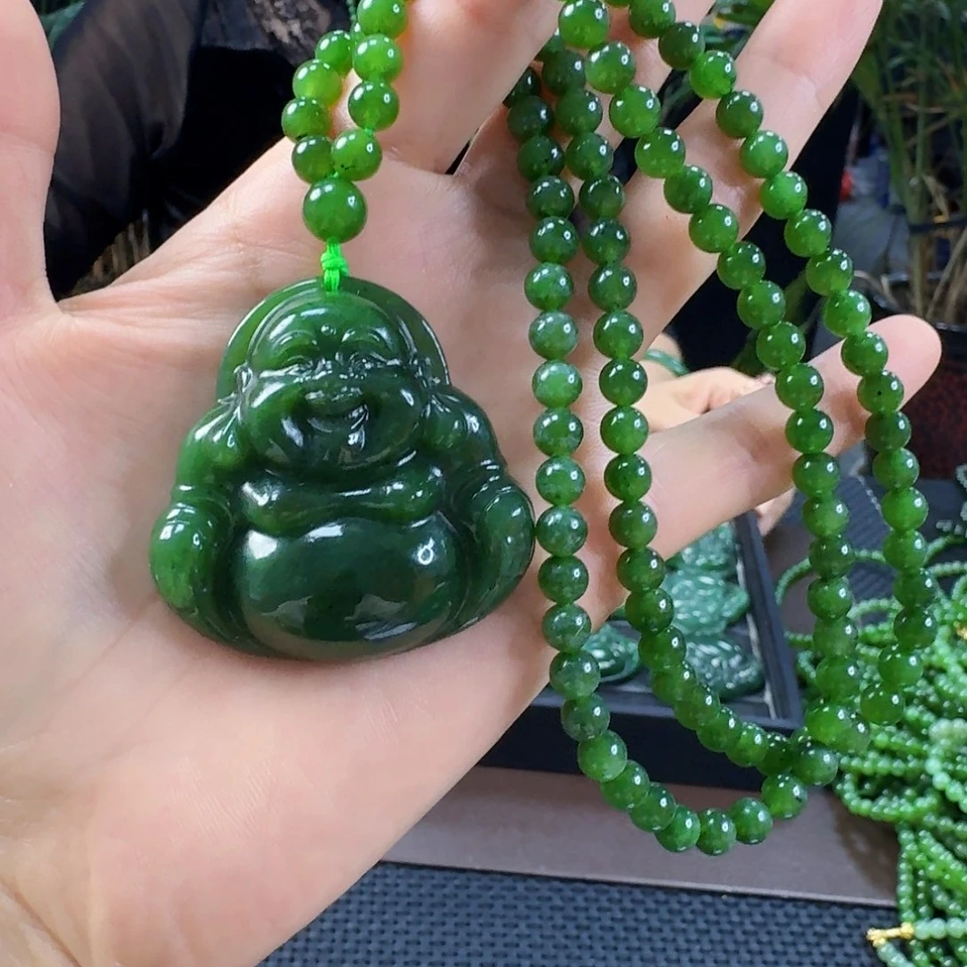 颈饰未镶嵌和田玉（碧玉）45