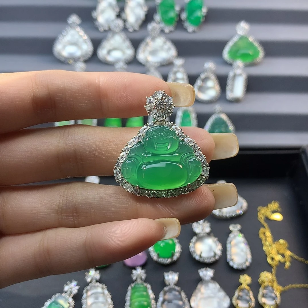 玛瑙/玉髓银S925镶嵌颈饰