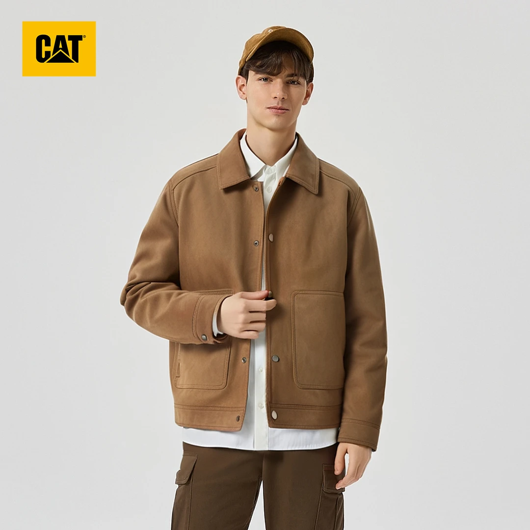 【复古麂皮绒工装夹克】CAT卡特春男款休闲翻领夹克外套W6610