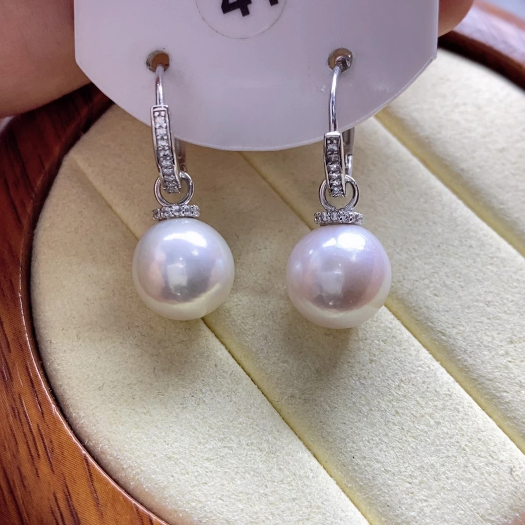 淡水珍珠耳饰银S925镶嵌