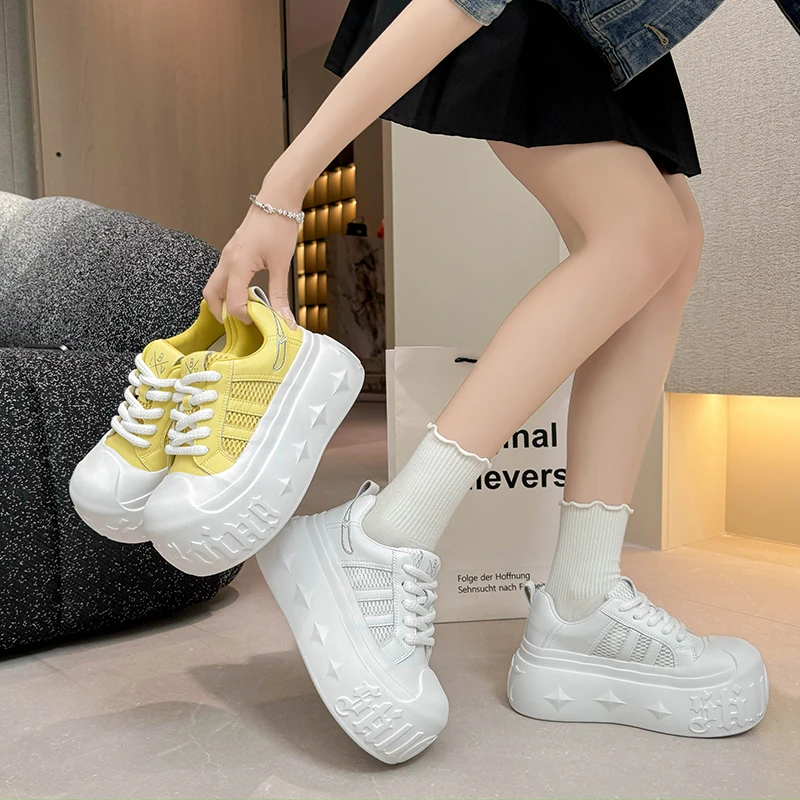 跟高6厘米欧货潮牌夏季新款厚底休闲鞋大头鞋