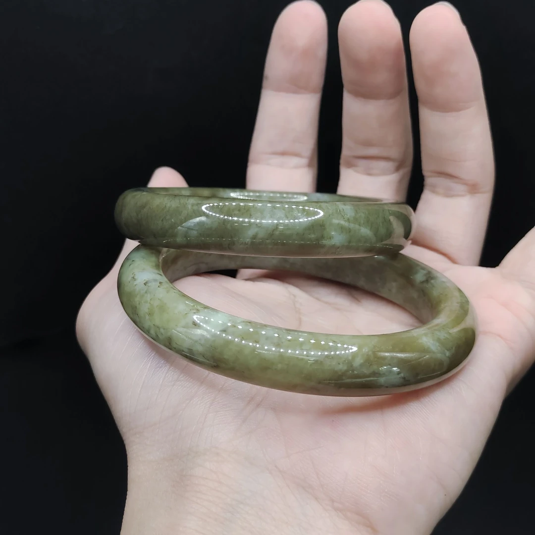 【老三珠宝】和田玉宽条手镯J17【多样性发其一】圈口52-62mm