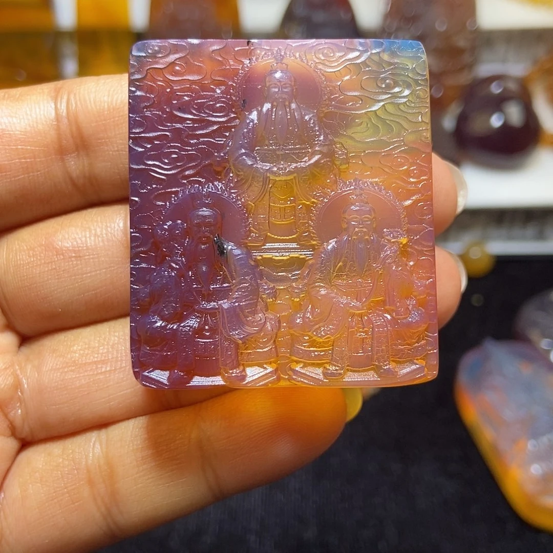 琥珀颈饰未镶嵌缅甸天然琥珀吊坠