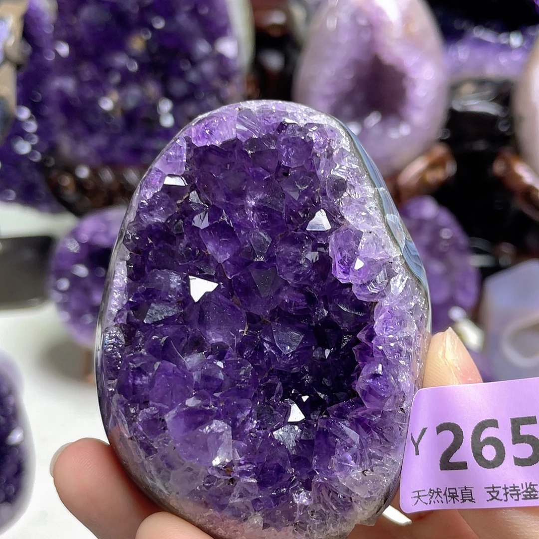 未镶嵌紫晶珠宝半成品