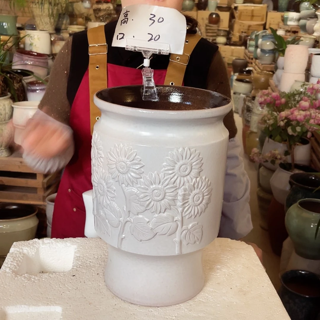 紫砂花盆高度30口径20