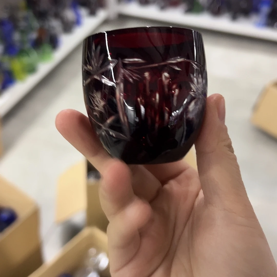 水晶玻璃平底款微瑕一个